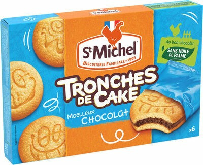Tronche de cake au chocolat St michel 