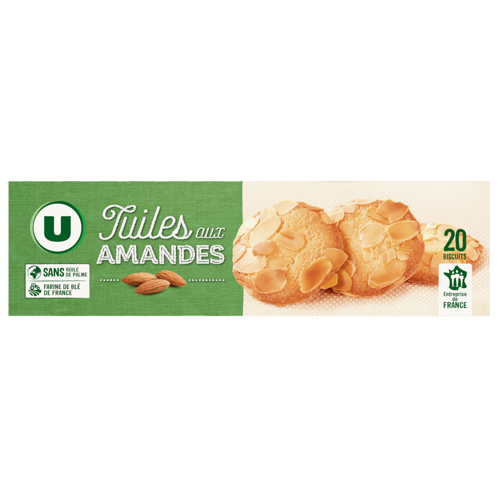 Tuiles biscuits aux amandes U