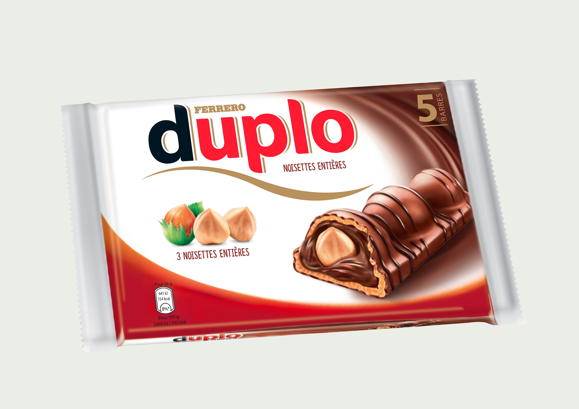 Duplo gaufrettes de chocolat au lait noisettes entières
