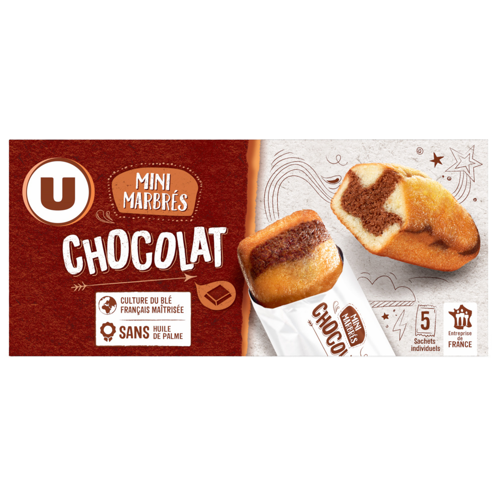 Mini gâteaux marbré chocolat U