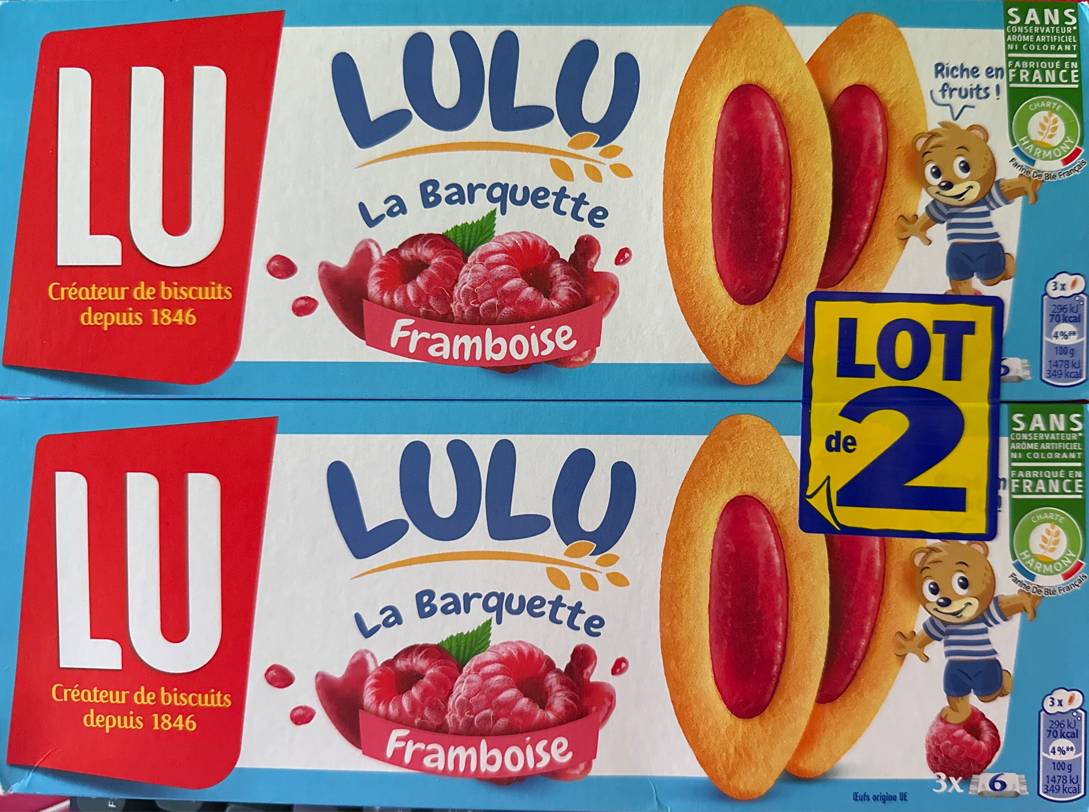 LU la barquette framboise 