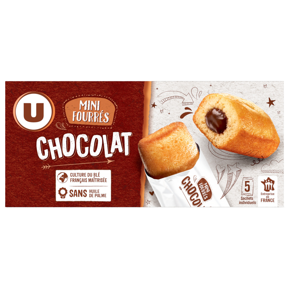 Mini gateaux fourré chocolat U