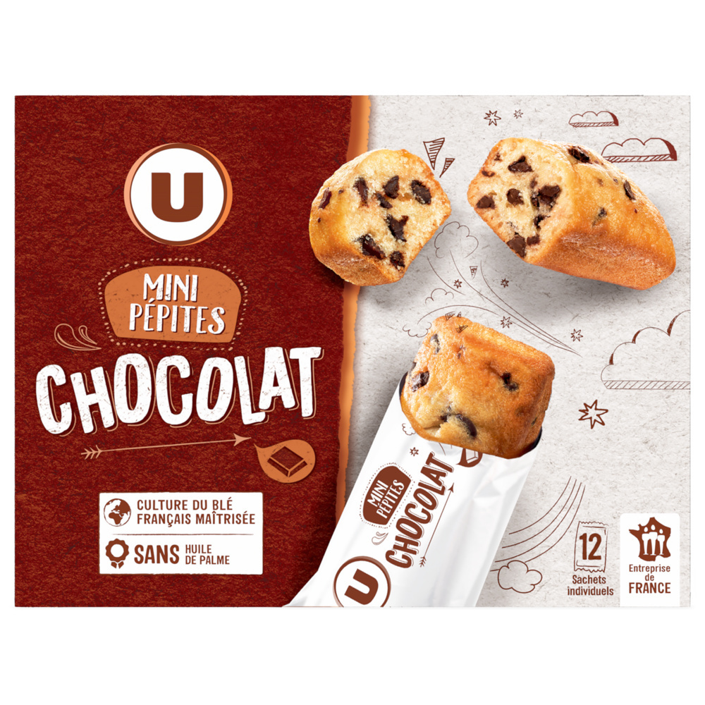 Mini gateaux pépites chocolat U