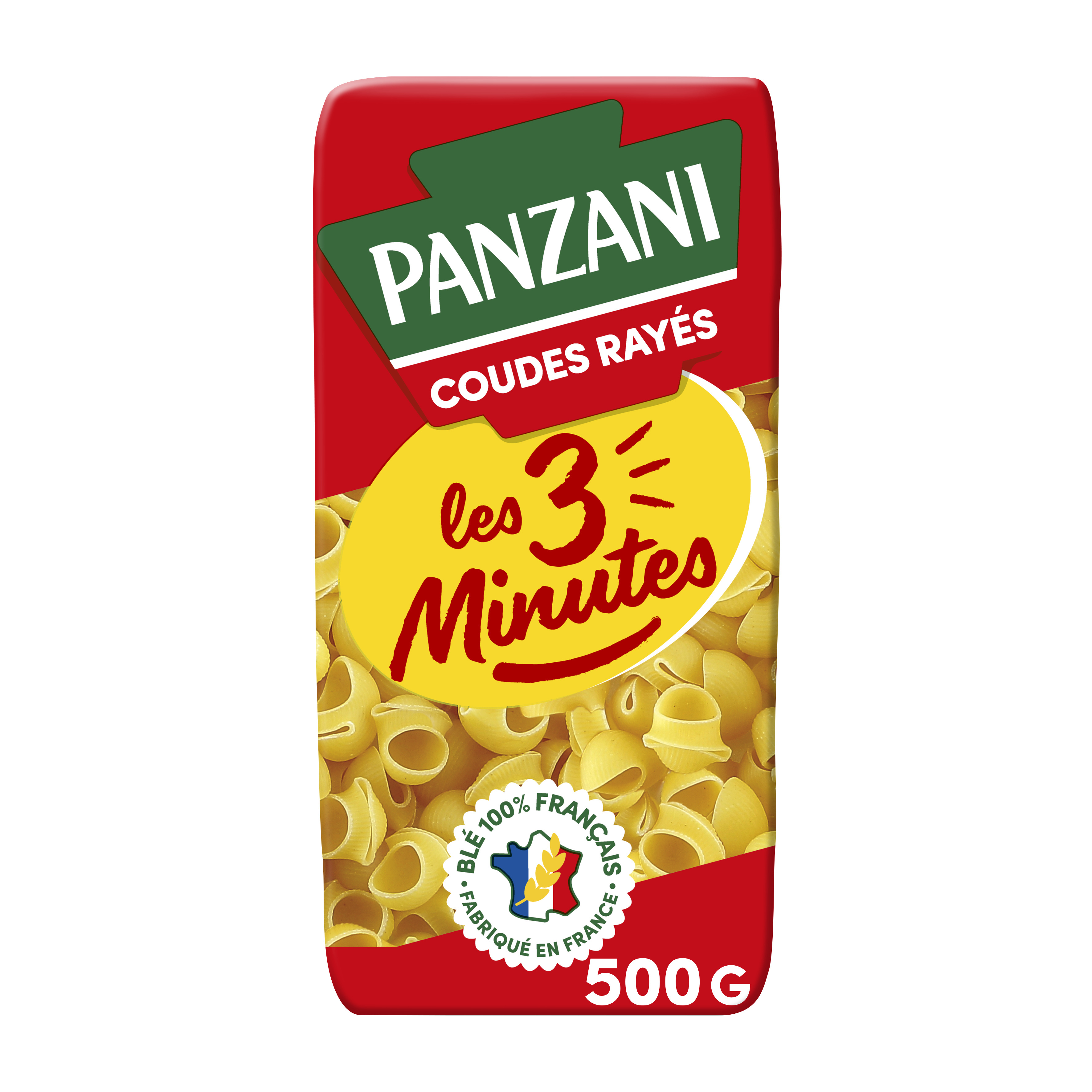 Panzani coudes rayés 3 minutes 