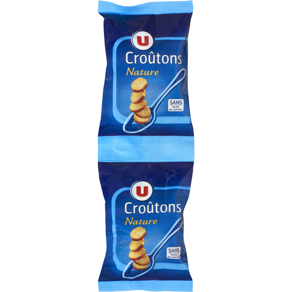 Croûtons ronds frits pour soupe nature U