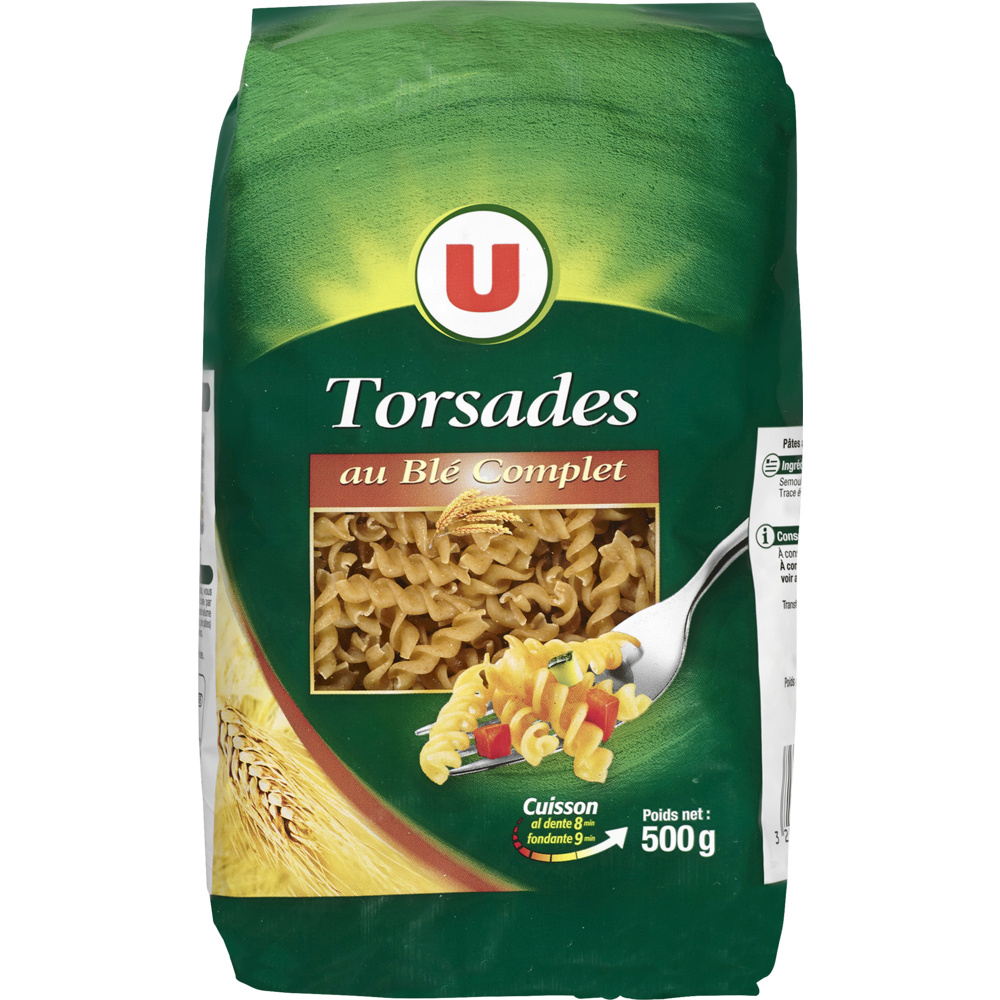 Torsades au blé complet U