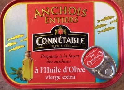 Connetable Anchois entiers à l'huile d'olive vierge extra