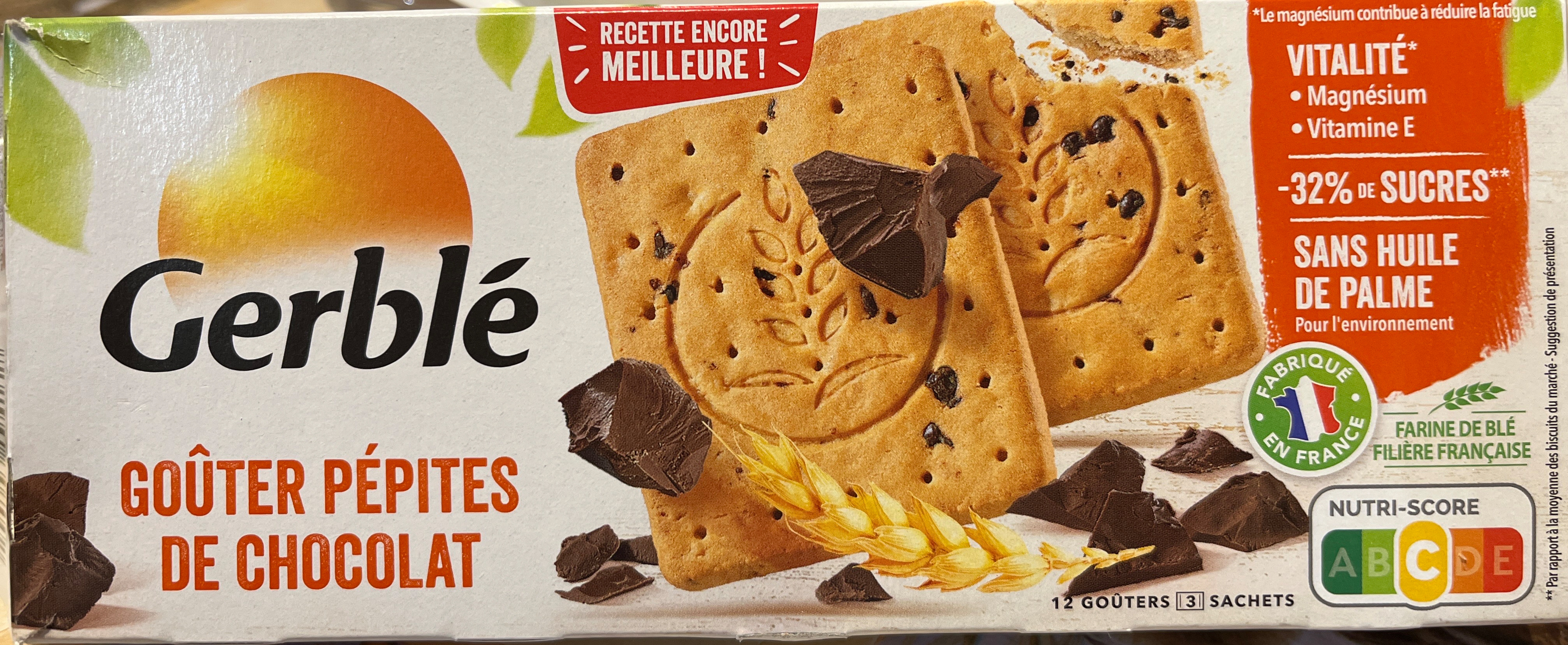 Goûter pépites de chocolat Gerblé