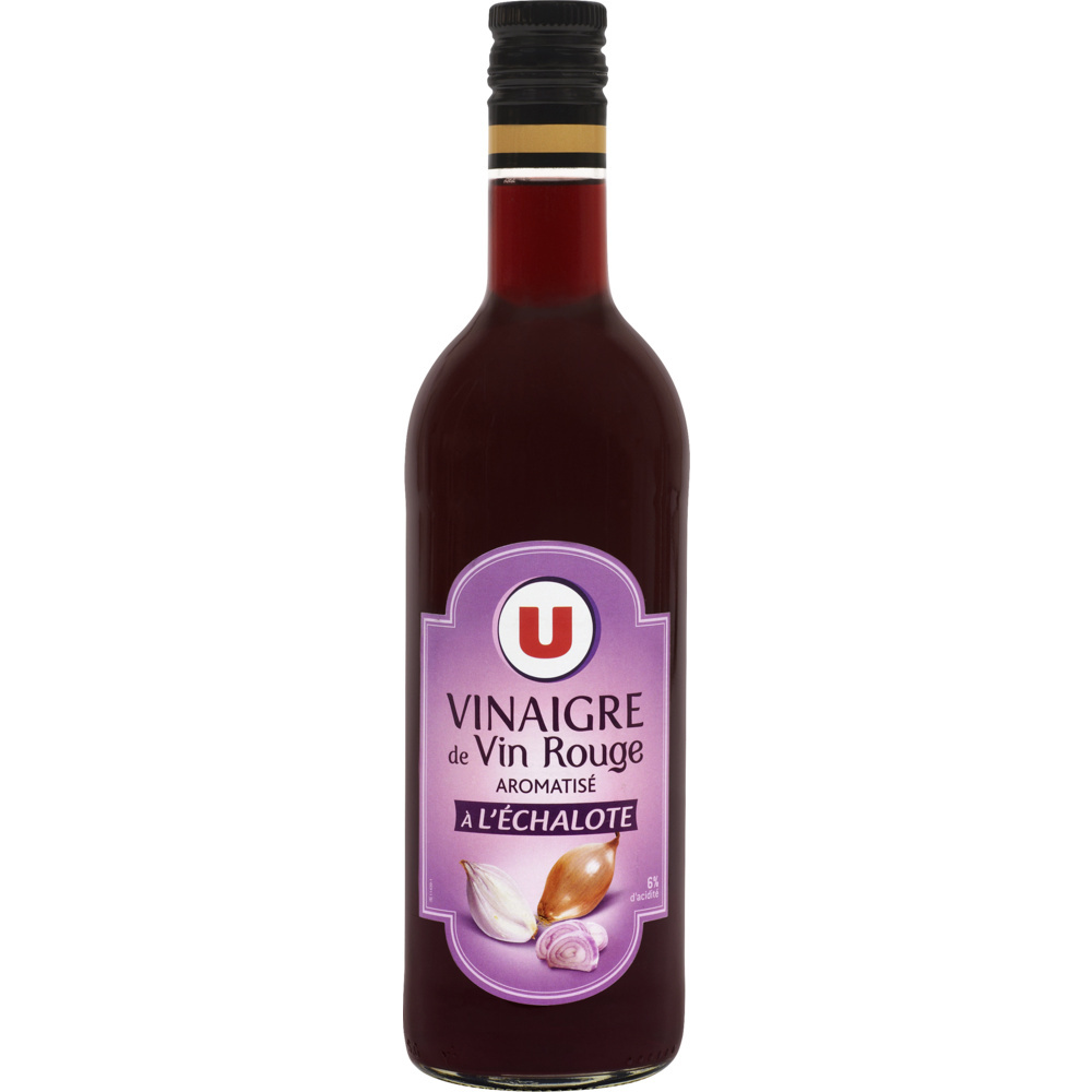 Vinaigre de vin rouge aromatisé à l'échalote U