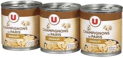 Champignons de paris émincés U 3*230g 
