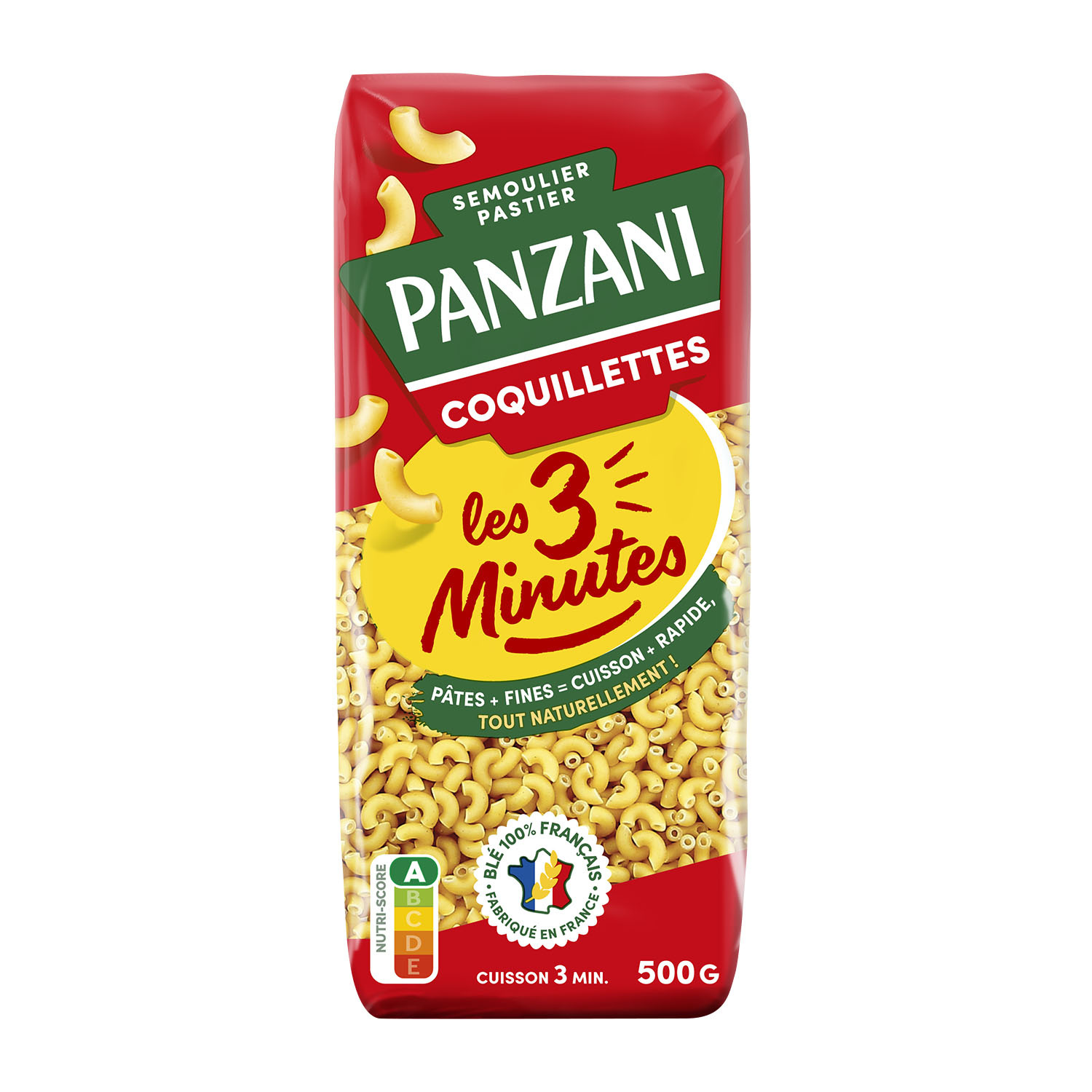Panzani coquillettes 3 minutes 