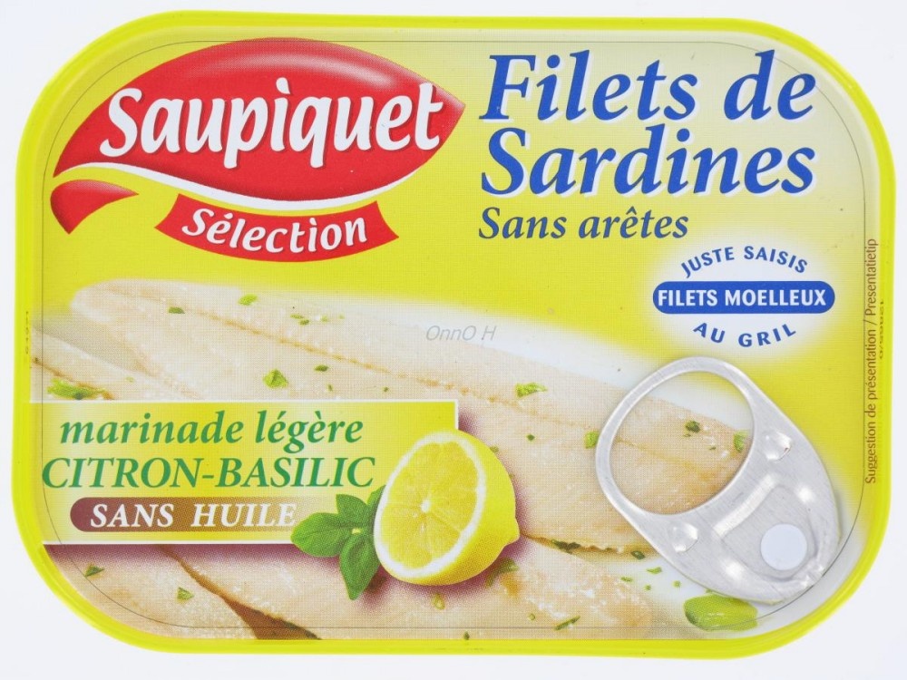 Filets de Sardines Saupiquet Citron Basilic