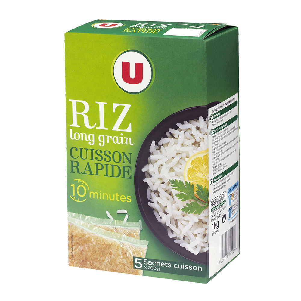 Riz long grain cuisson rapide U 