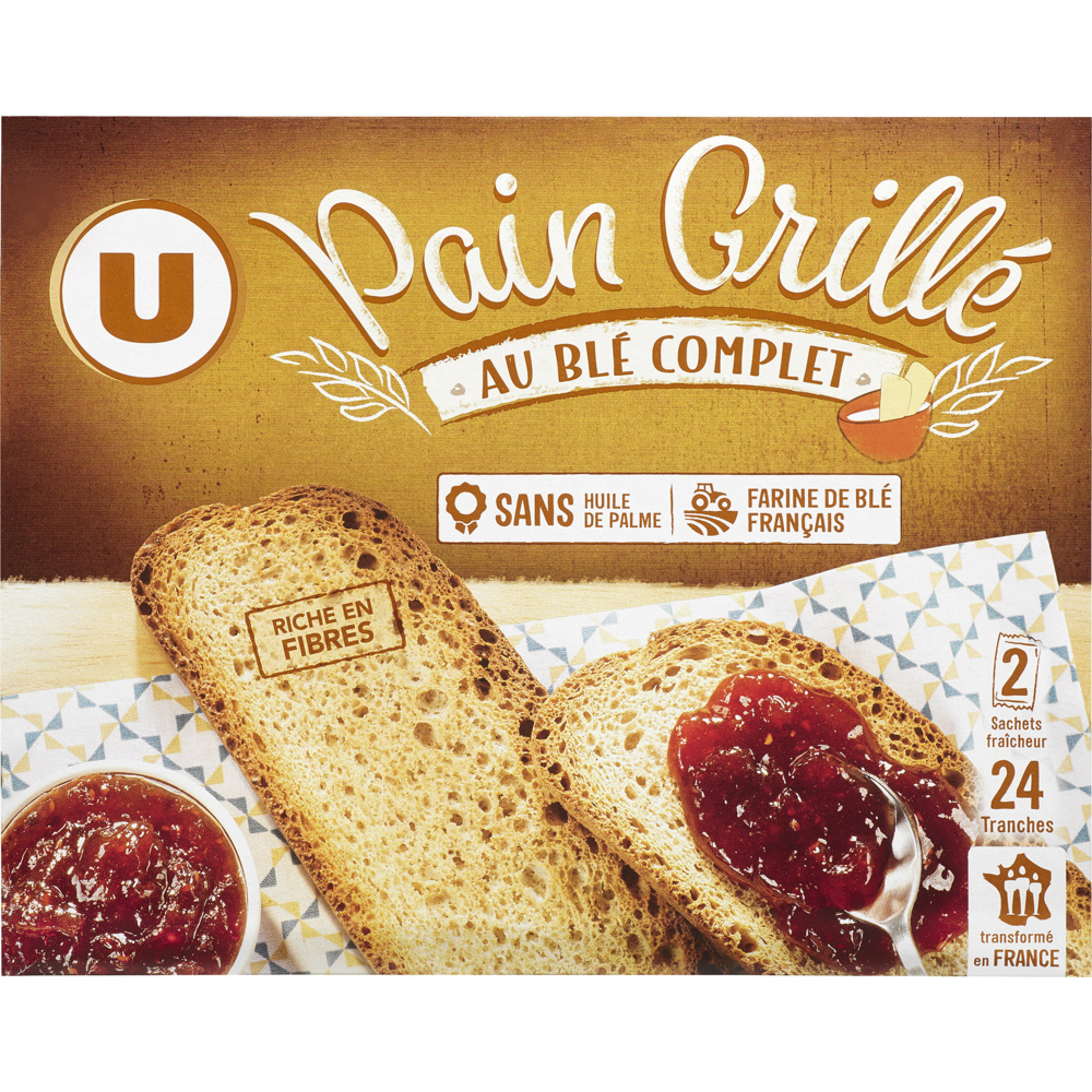 Pain grillé au blé complet U
