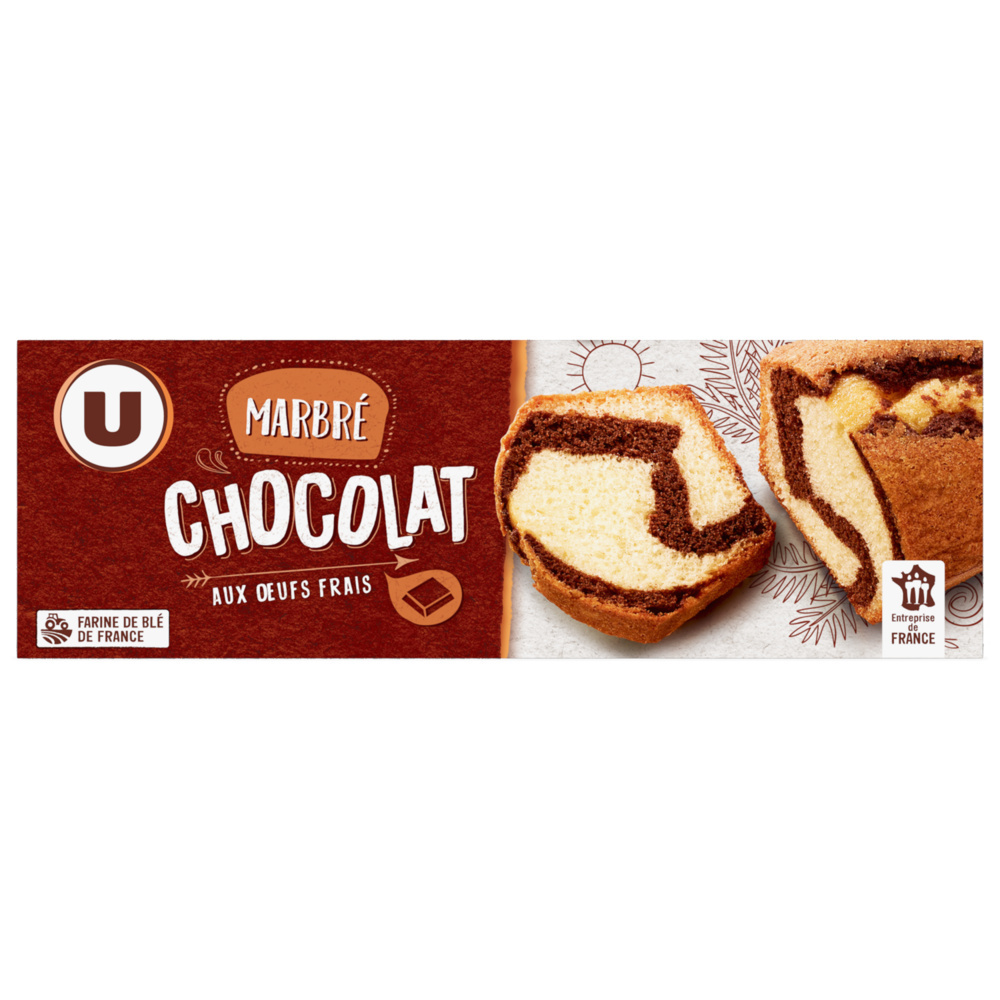 Gâteau marbré au chocolat U