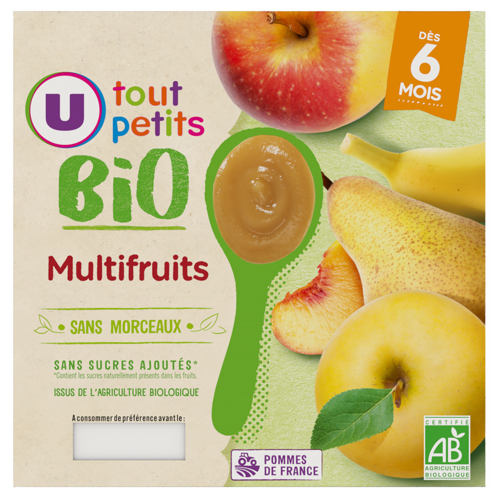 Pots dessert multifruits U_TOUT_PETITS Bio
