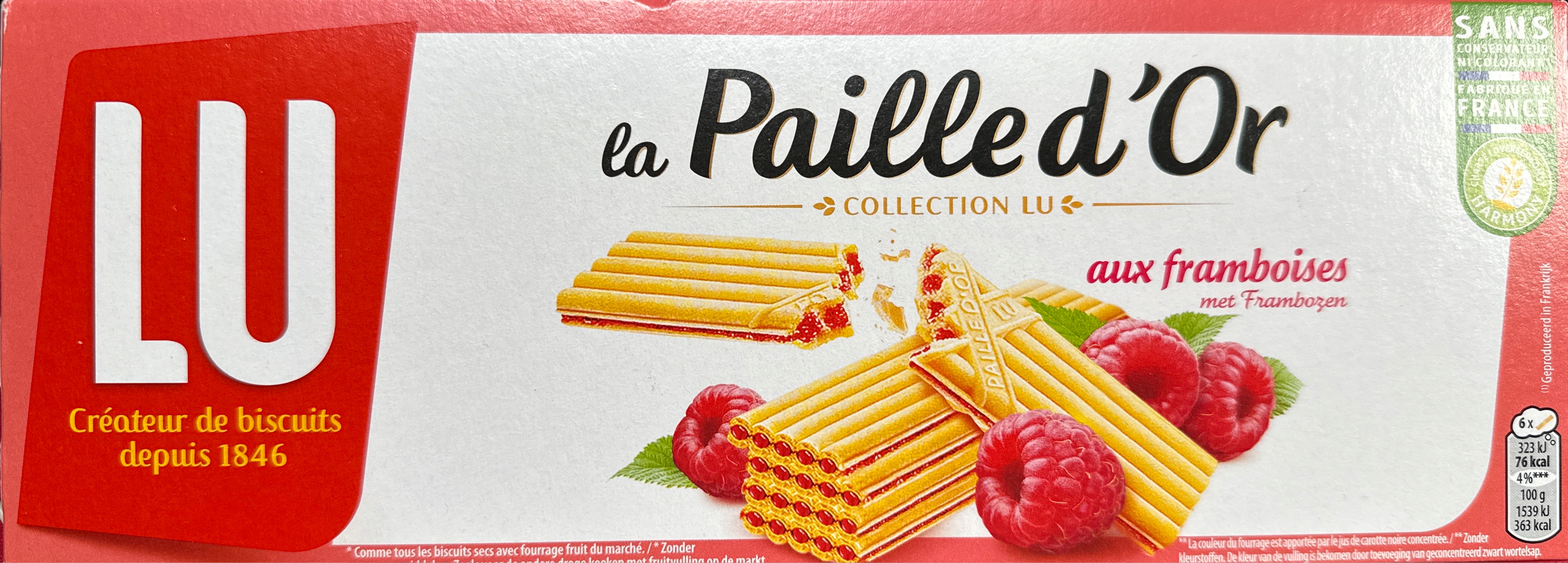 La paille d’or aux framboises
