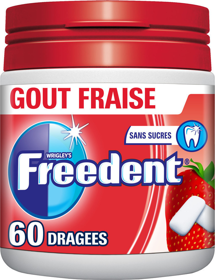 Freedent chewing gum fraise