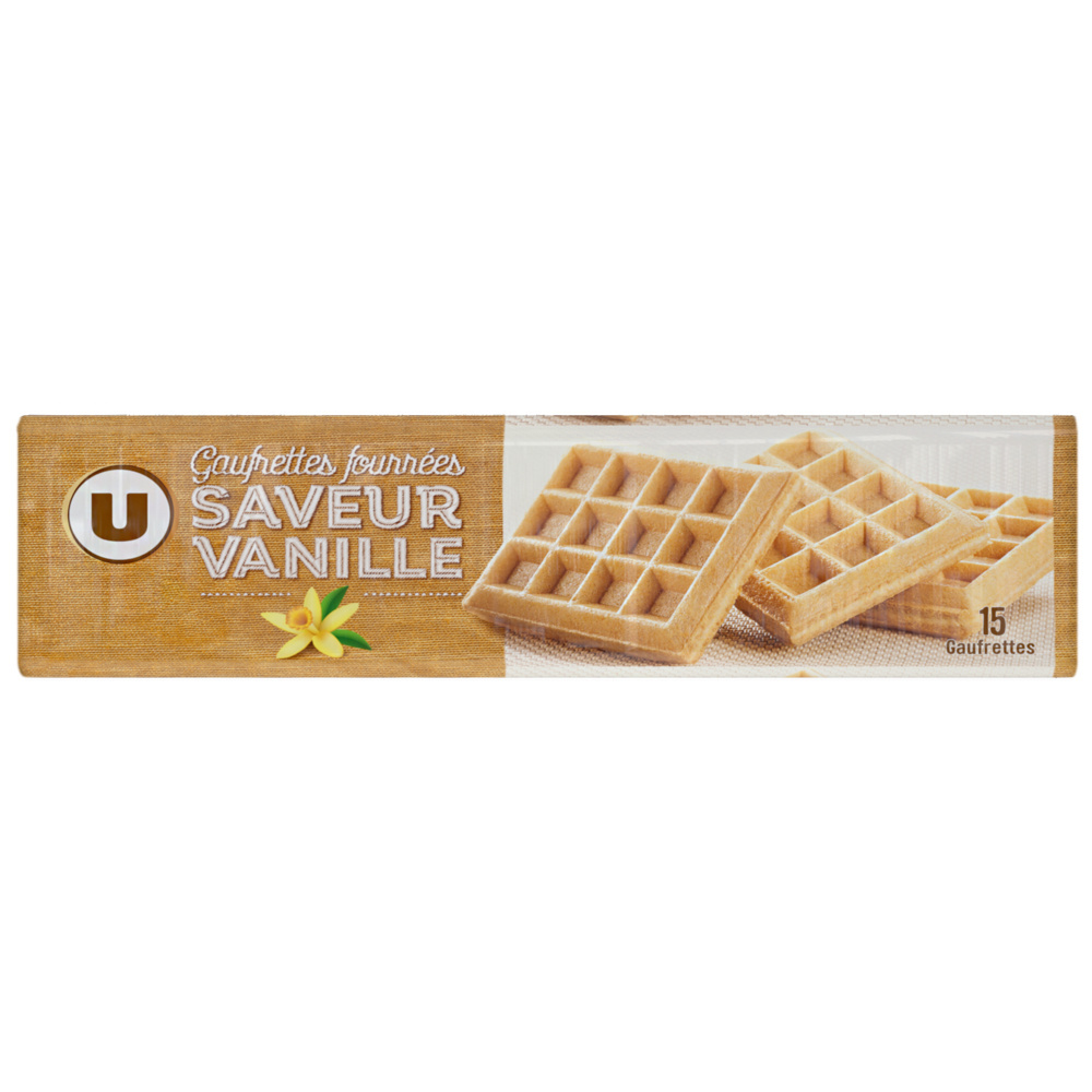 Gaufrettes fourrées saveur vanille U