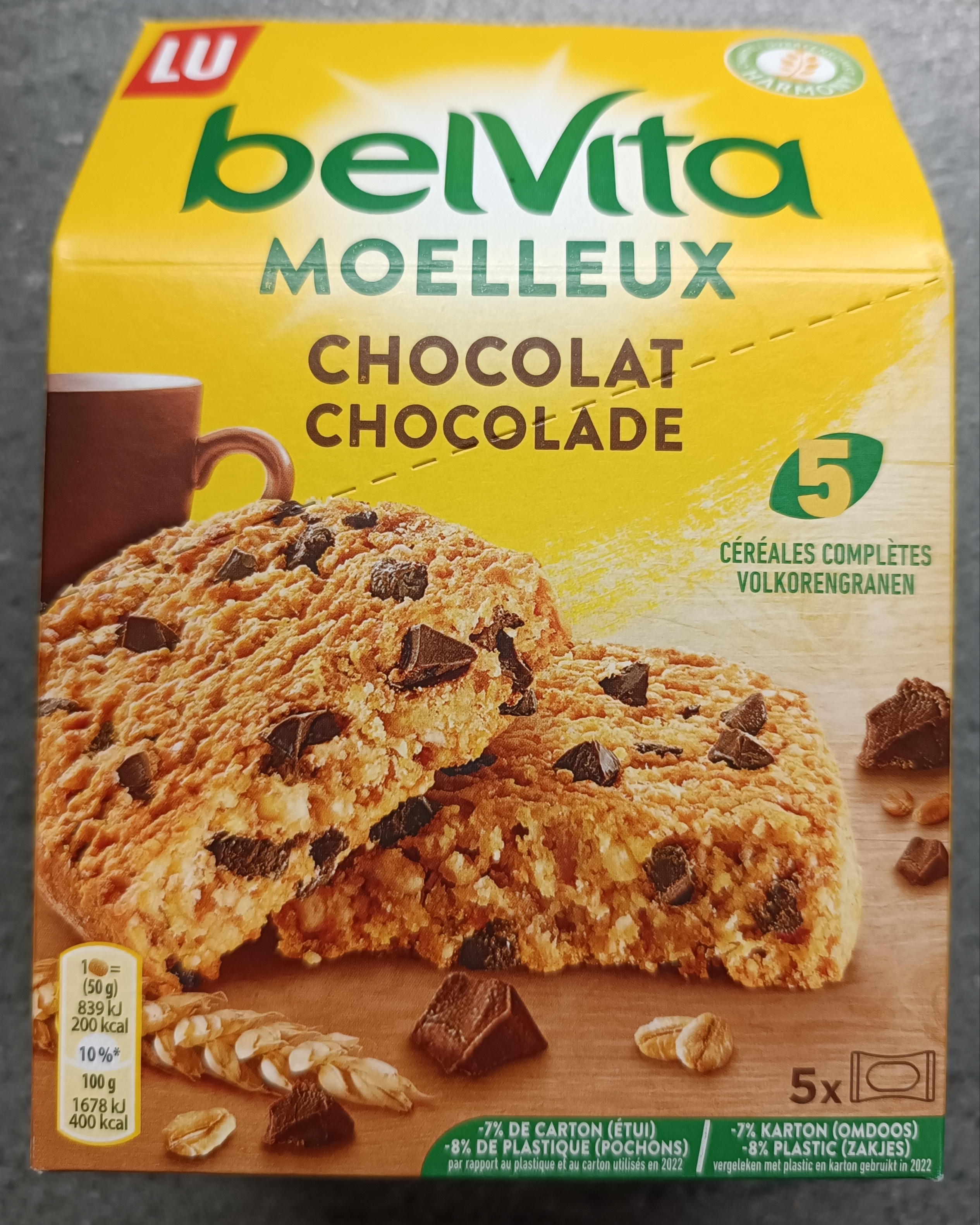 Belvita Biscuits petit déjeuner moelleux aux pépites de chocolat