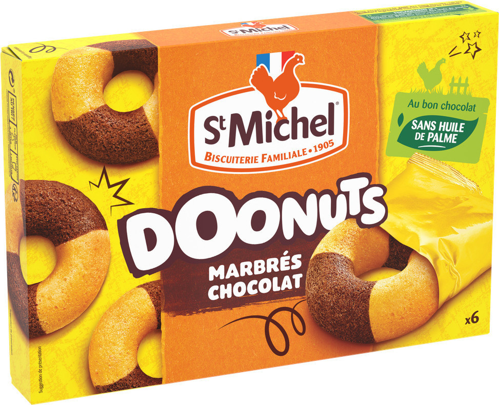 Doonuts marbrés chocolat St Michel