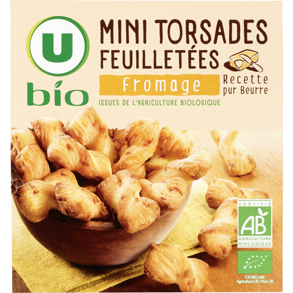 Mini torsades au fromage bio U
