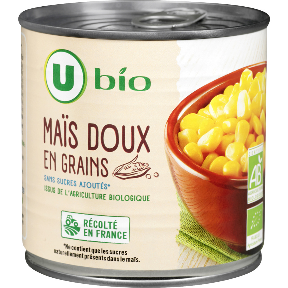 Maïs doux en grains bio U