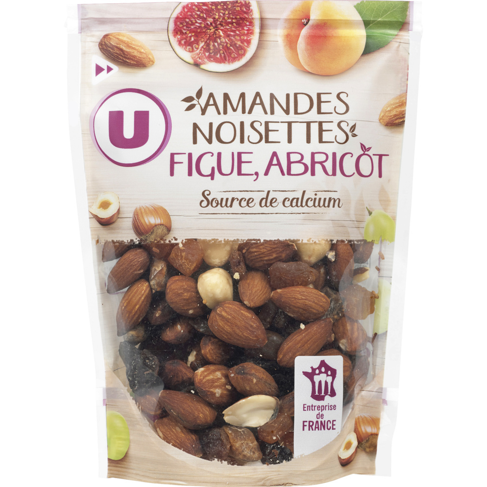 Mélange amandes, noisettes, figues et abricot U