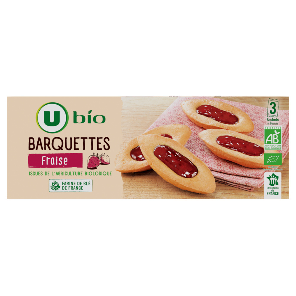 Barquettes à la fraise U BIO 