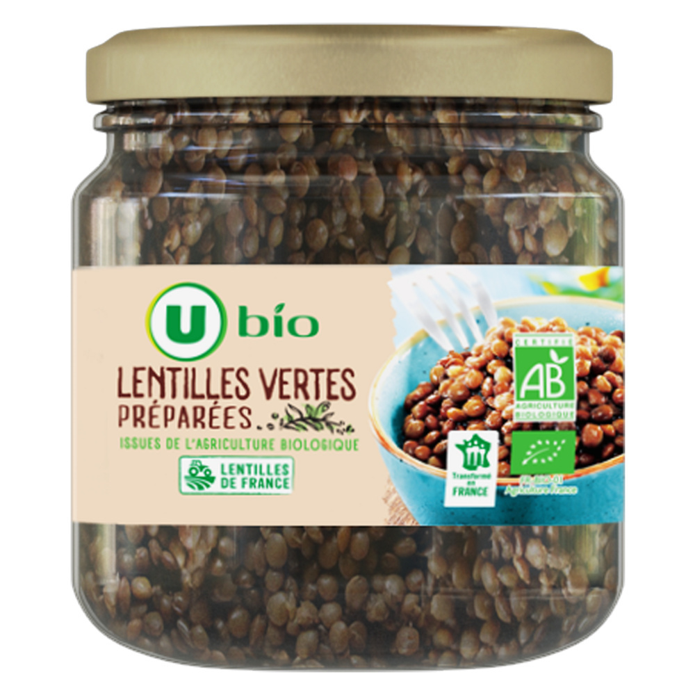 Lentilles vertes préparées bio U