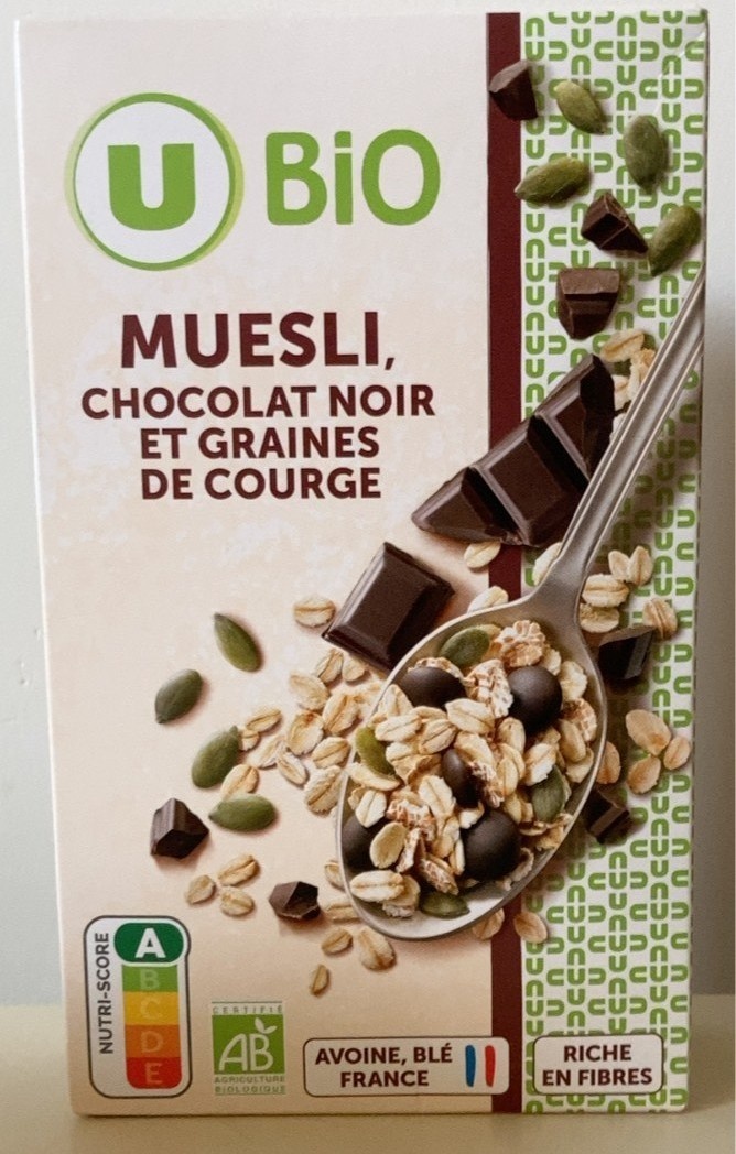 Muesli chocolat noir et graine de courge bio U