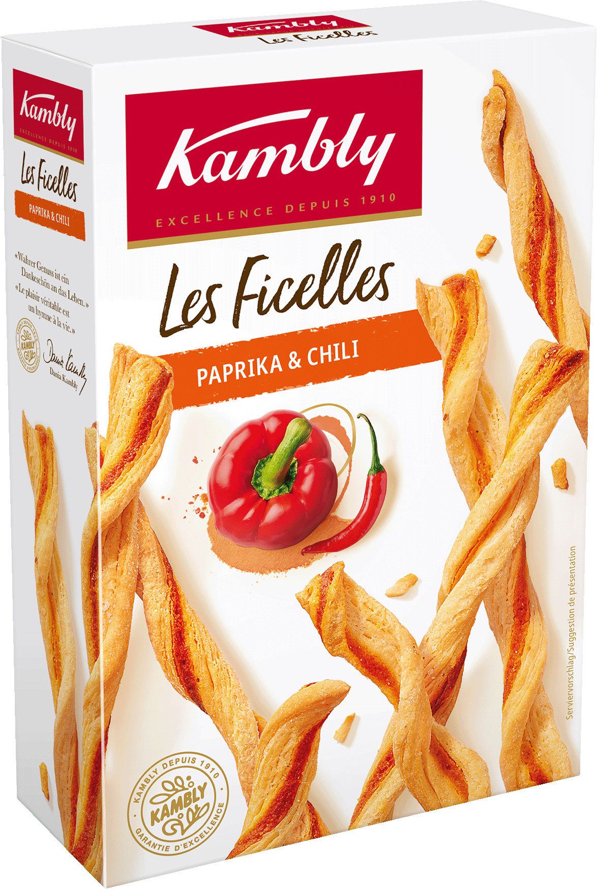 Les ficelles paprika & chili Kambly