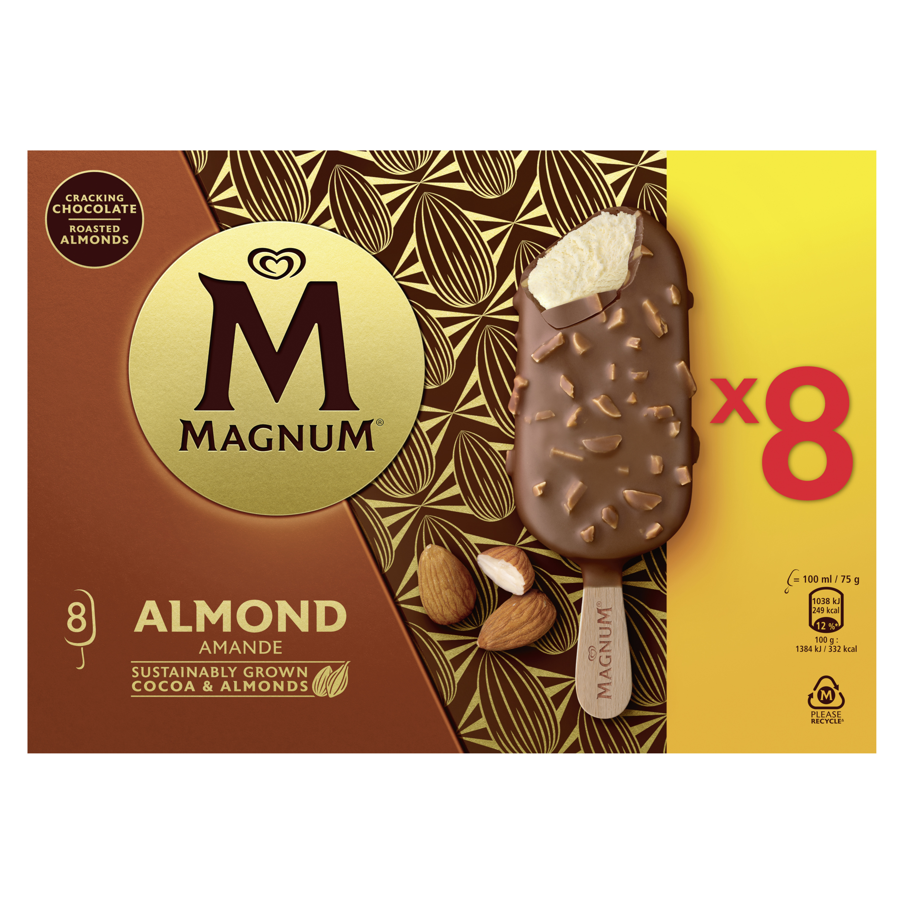 Magnum glace bâtonnets Amande