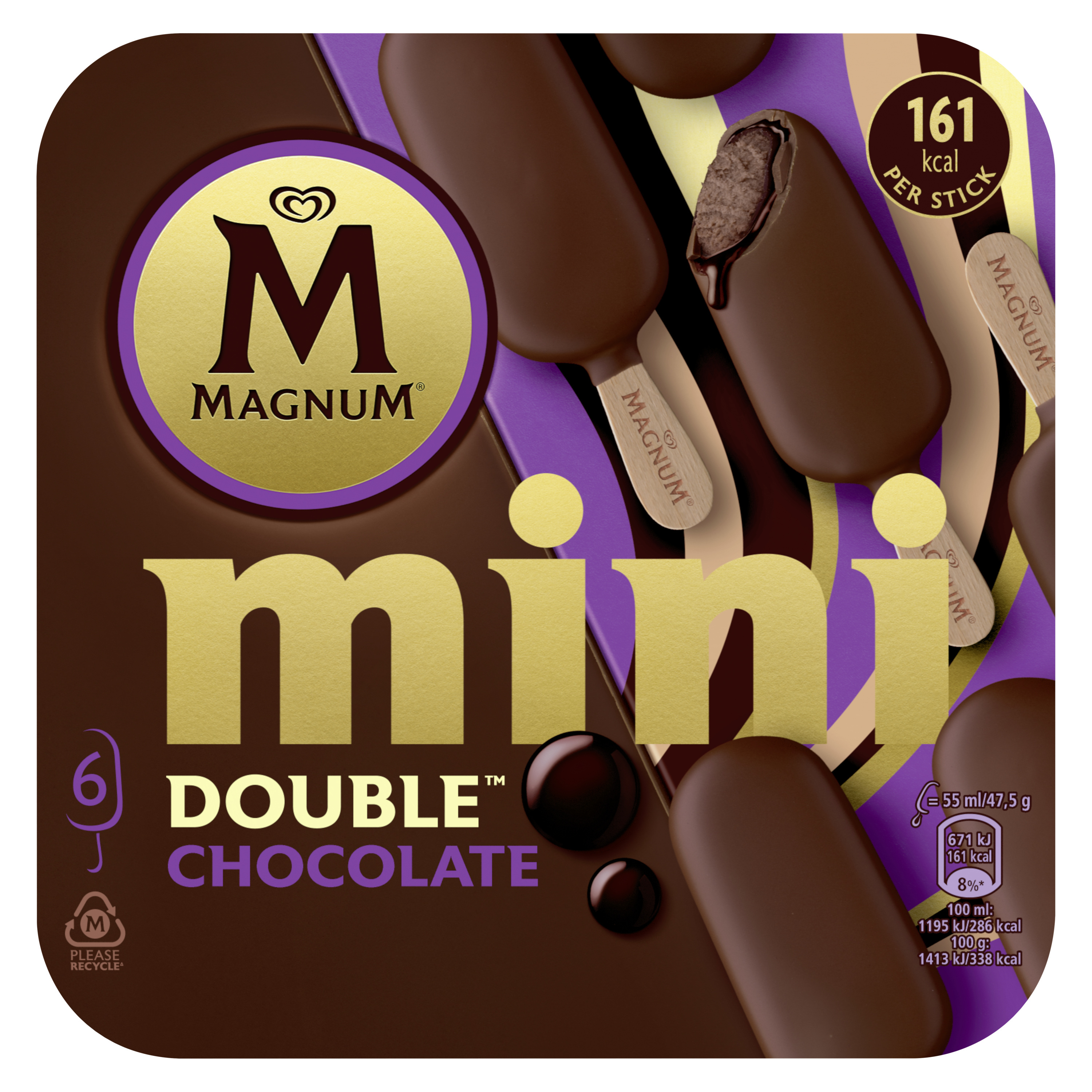 Magnum mini batonnets glacés double chocolate