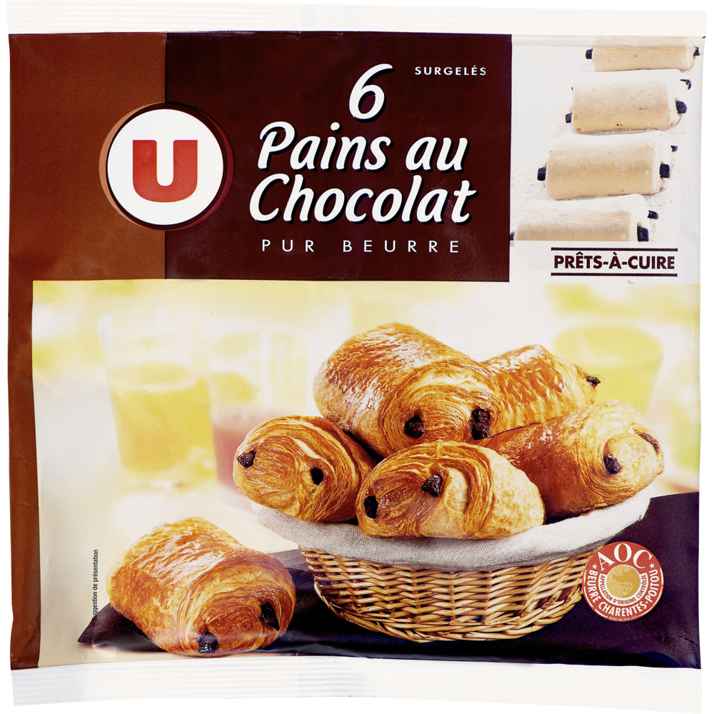 Pains au chocolat surgelé U 