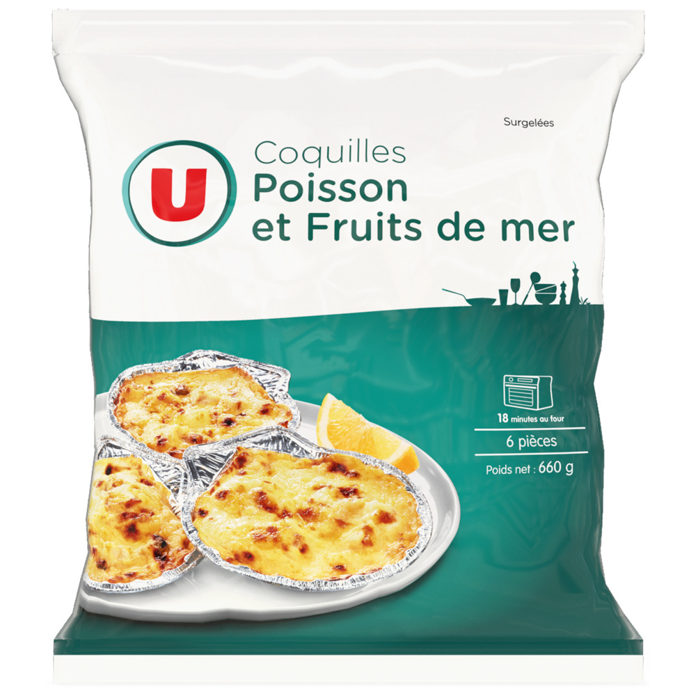 Coquilles de poisson et fruits de mer U 