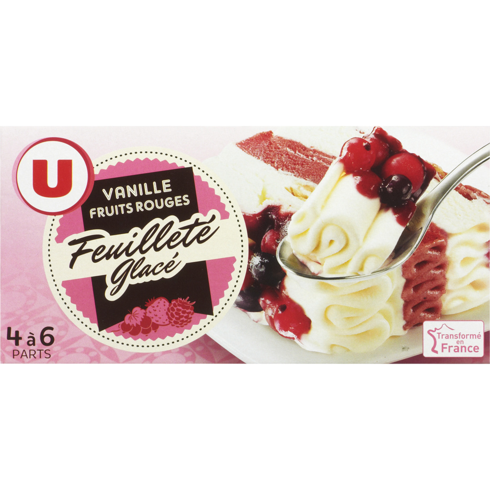 Feuilleté glacé vanille fruits rouges U 