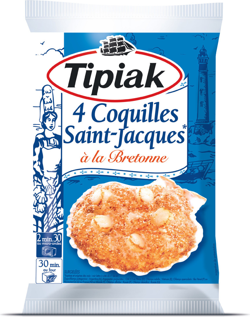  Coquilles Saint-Jacques à la bretonne Tipiak