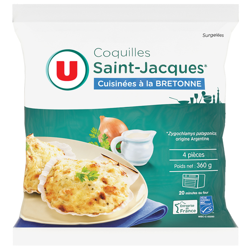 Coquilles Saint Jacques cuisinées à la bretonne U 