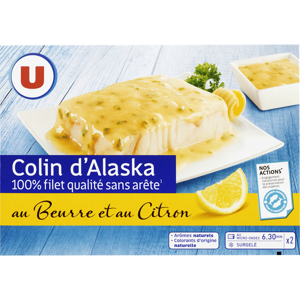 Colin d'Alaska sauce beurre citron U 