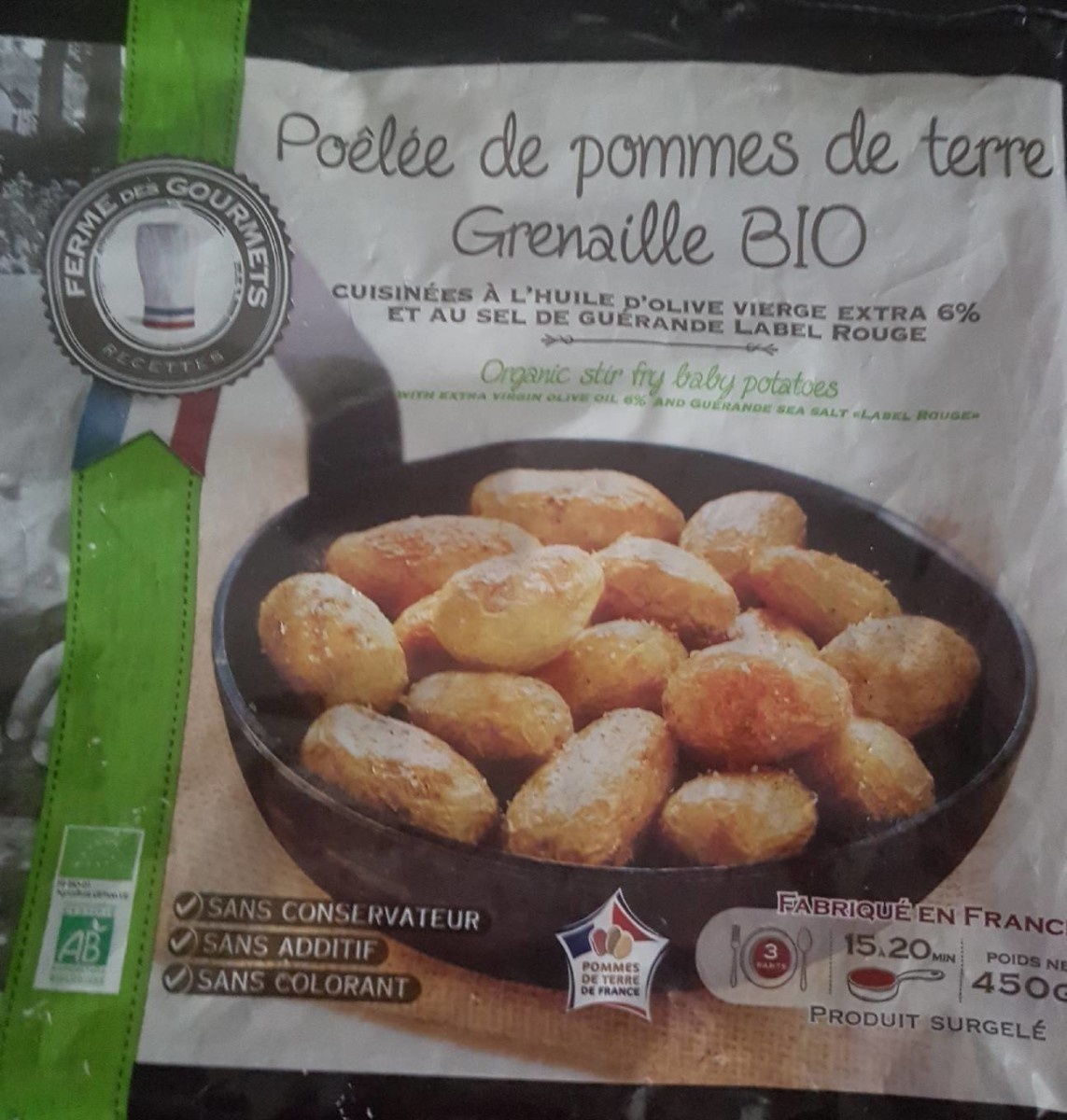 Pomme de terre grenaille surgelés 450g - Ferme des gourmets
