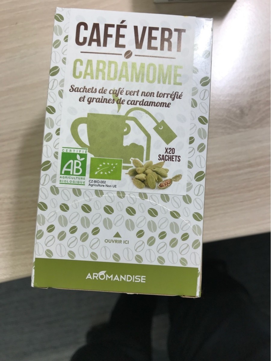 Cafe vert cardamome 20 sachets 60gr 