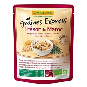 Moroccan treasure express 250g - bulgur/chickpeas/lentils - Danival