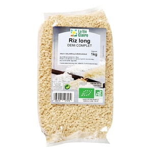 Riz long 1/2 complet 1kg - La Vie Claire