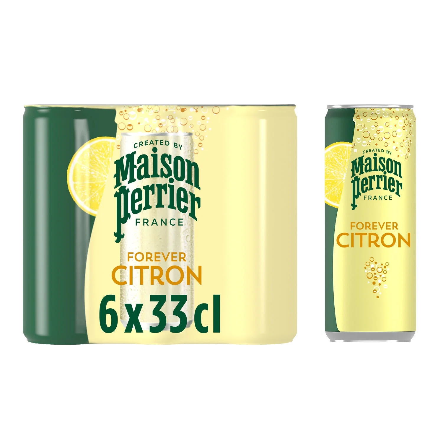 Eau Gazeuse Perrier Forever citron 6*33cl