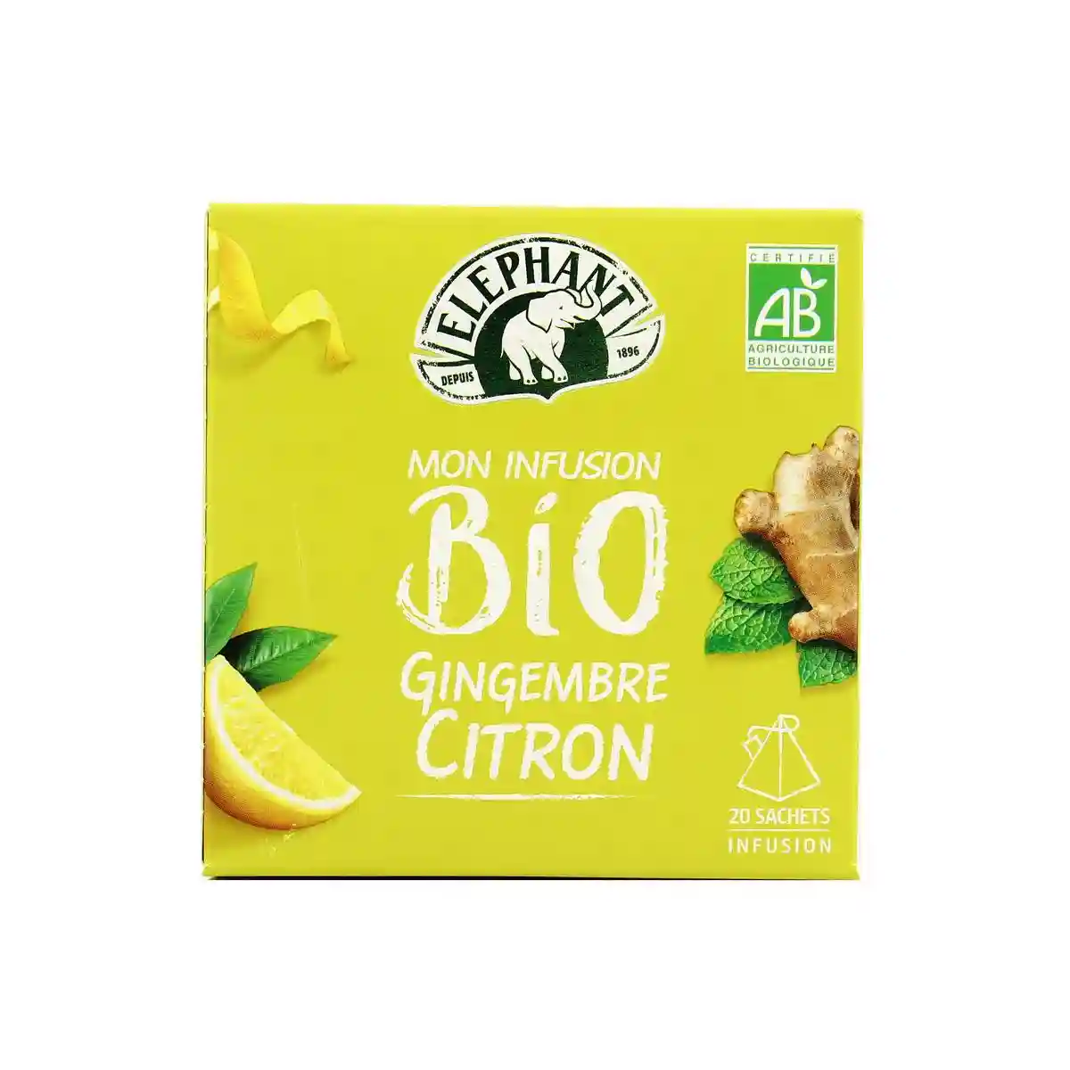 Mon infusion Bio gingembre citron Elephant 
