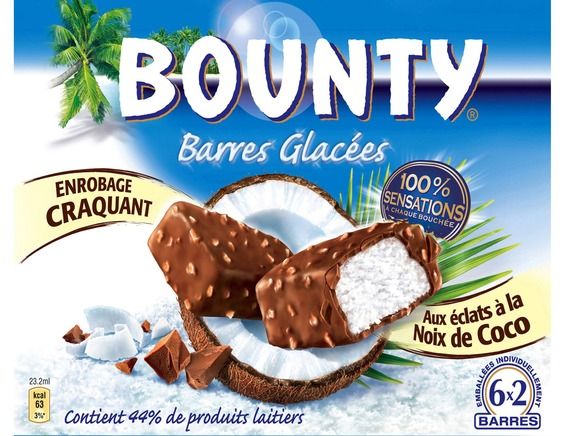Bounty Barres Glacées x 6 