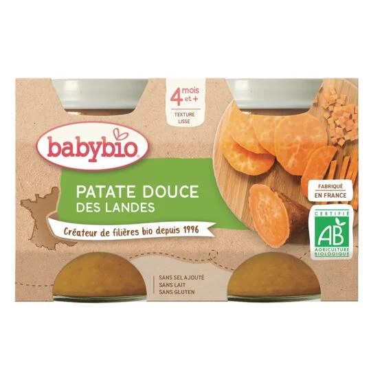 Babybio Pot Patate Douce - Des 4 Mois