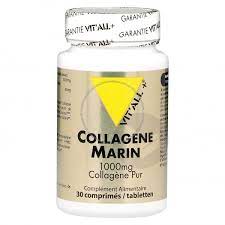 Pure marine collagen 1000mg- 30 units - strengthens bones and skin - Vit'all+
