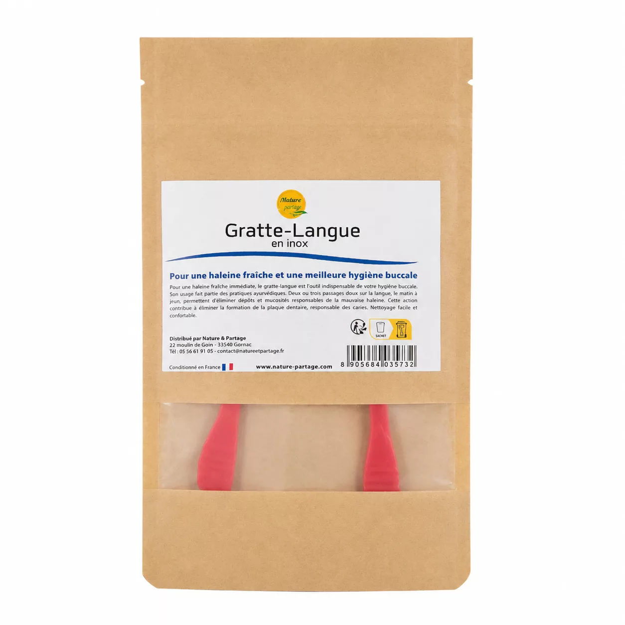 Gratte langue antibactérien - Nature et Partage 